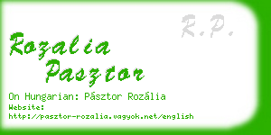 rozalia pasztor business card