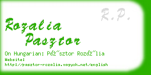 rozalia pasztor business card